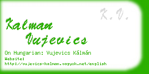 kalman vujevics business card